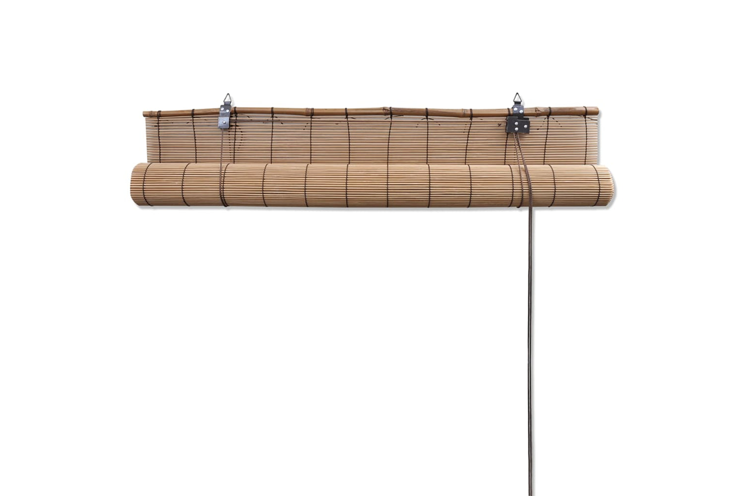 vidaXL 3057521 Bamboo Roller Blinds 2 Pcs 150x220cm Brown-4