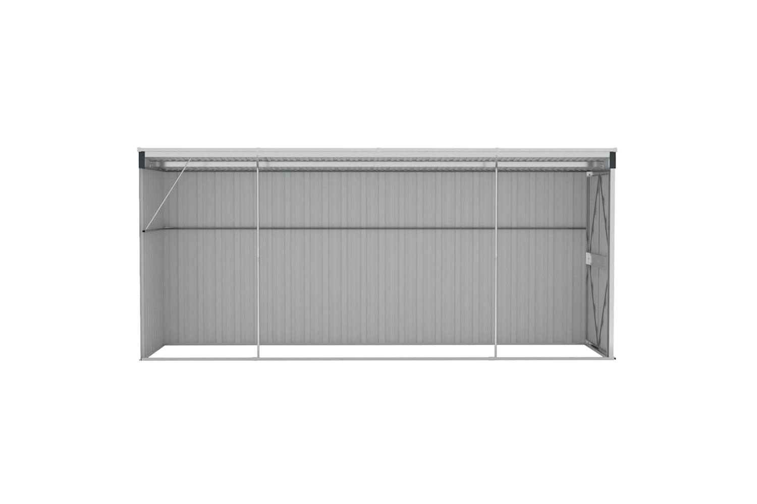 vidaXL 316231 Wall-mounted Garden Shed Anthracite 118x382x178cm Steel-4