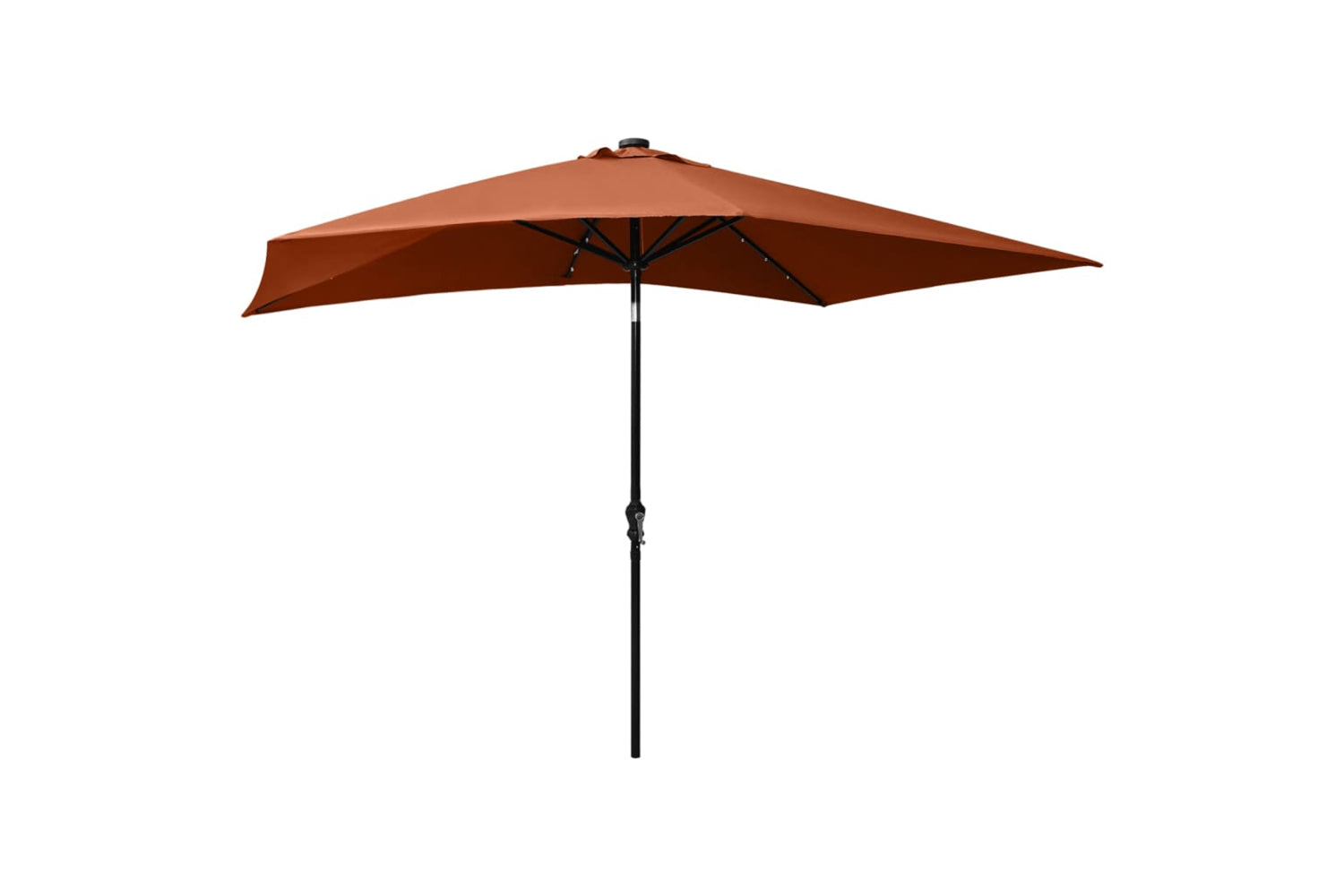 Vidaxl 313791 Parasol With Leds And Steel Pole Terracotta 2x3 M-4