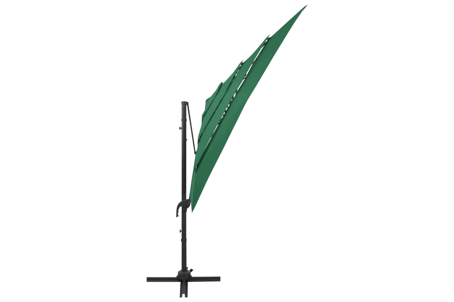 vidaXL 313821 4-tier Parasol With Aluminium Pole Green 250x250cm-4