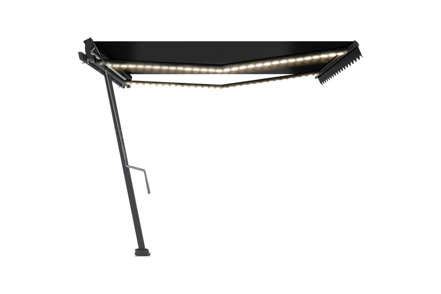 vidaXL 3069824 Manual Retractable Awning With Led 400x350cm Anthracite-4