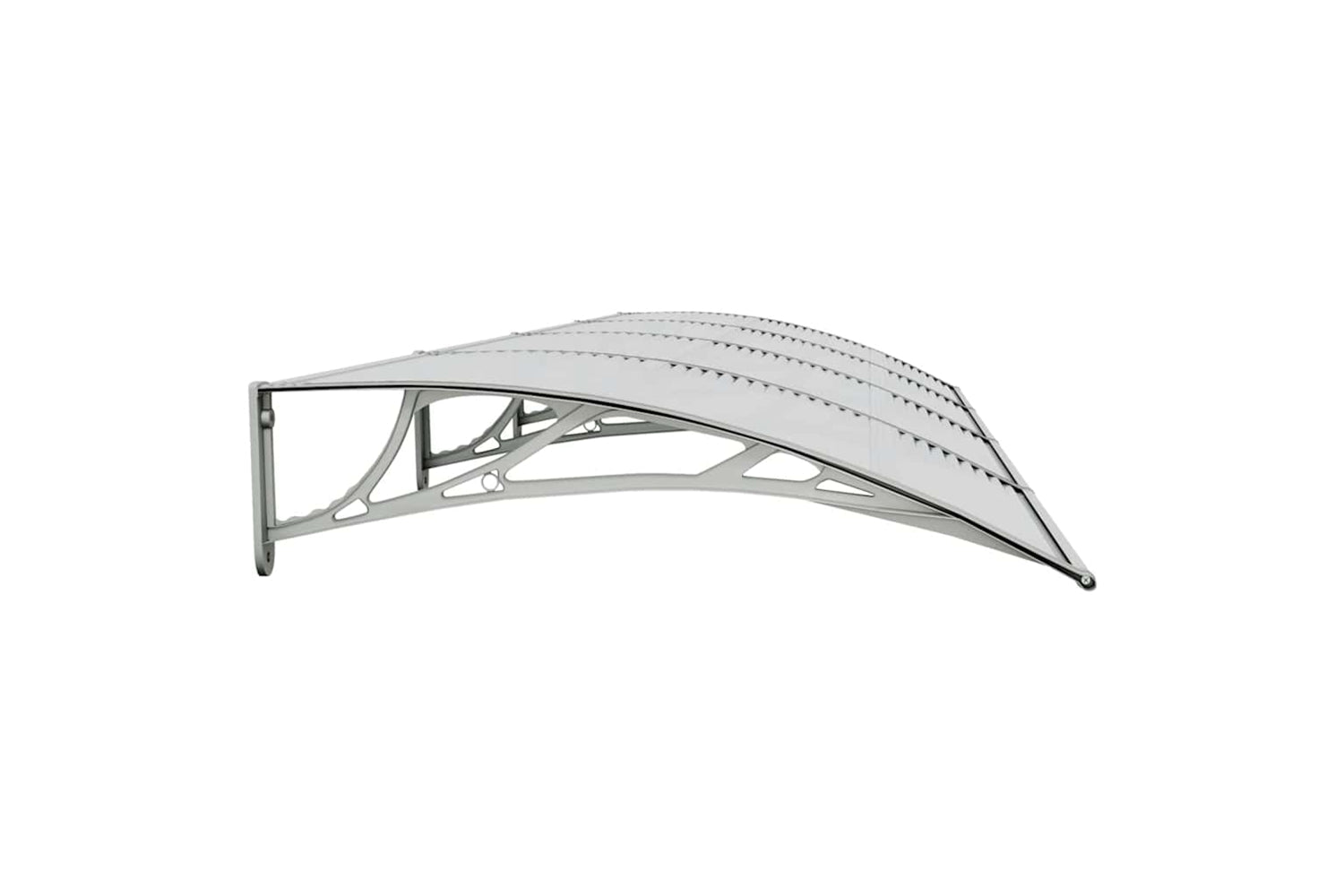 vidaXL Door Canopy Grey 350x100cm Polycarbonate-4