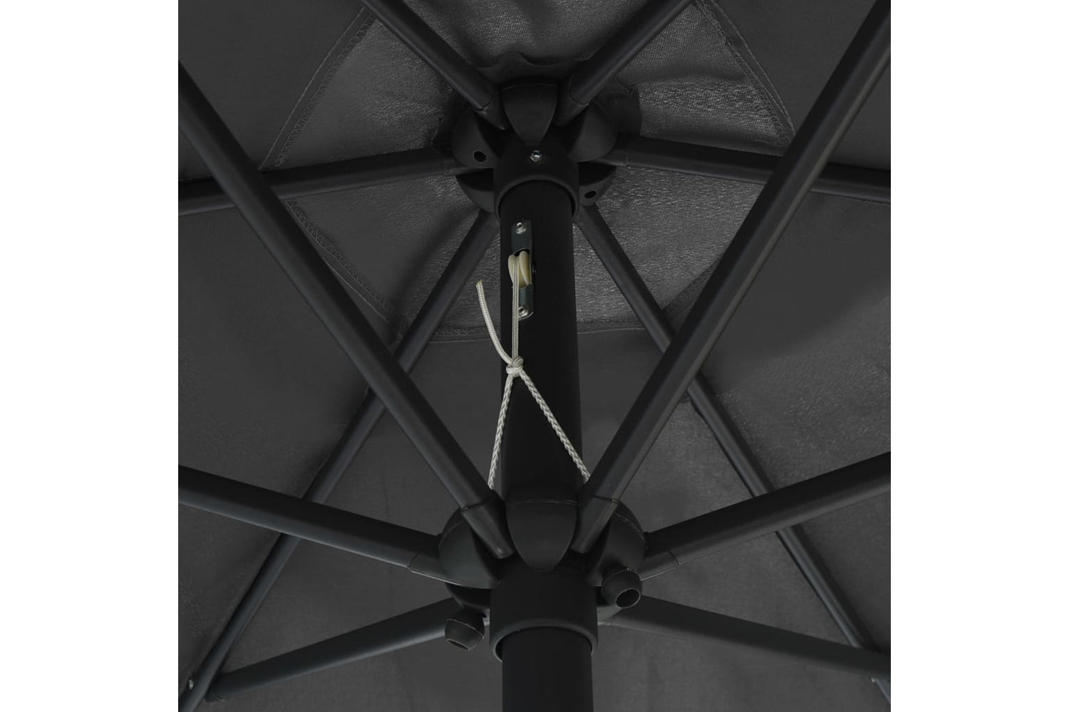 Vidaxl 47354 Parasol With Led Lights And Aluminium Pole 270 Cm Anthracite-5