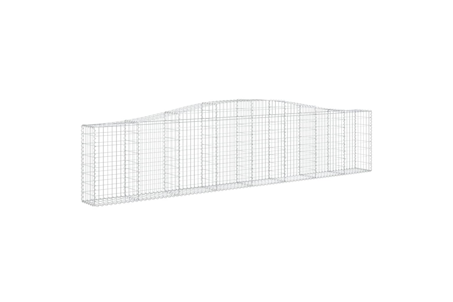vidaXL 3145821 Arched Gabion Baskets 10 Pcs 400x30x80/100cm Galvanised Iron-2