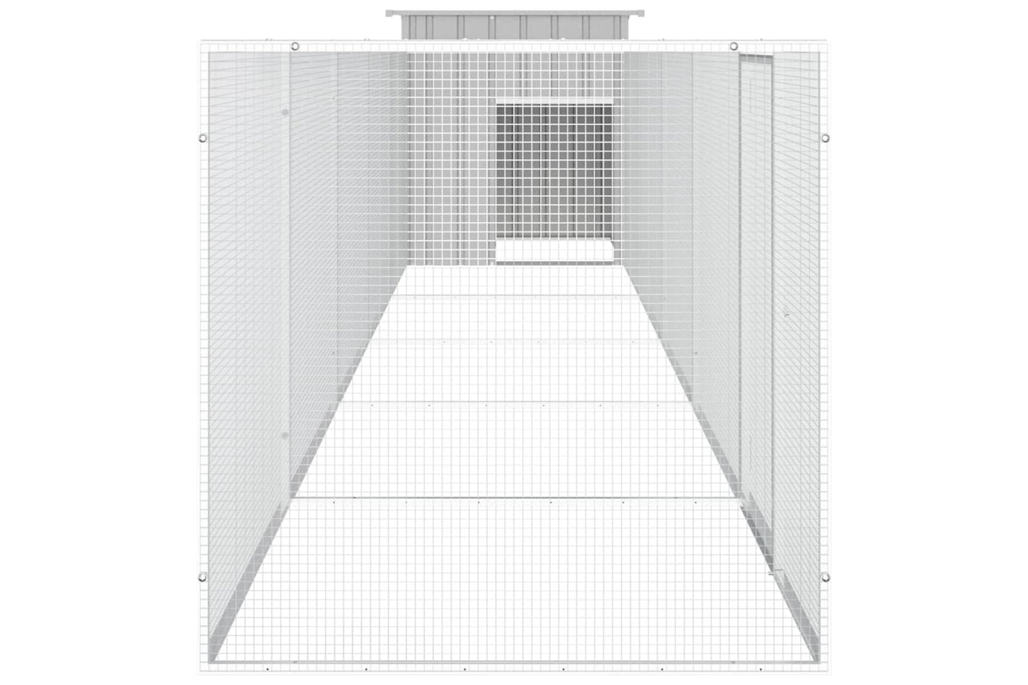 vidaXL 3106463 Chicken Cage Grey 600x91x100cm Galvanised Steel-4