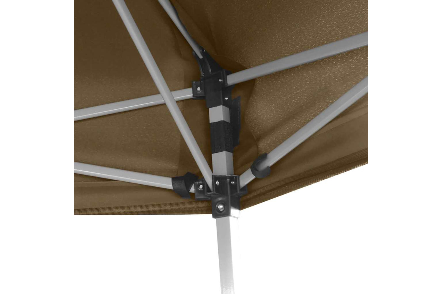 Vidaxl 362013 Hexagonal Pop-up Marquee With Sidewalls 3.6x3.1 M Taupe 220g/mâ²-6