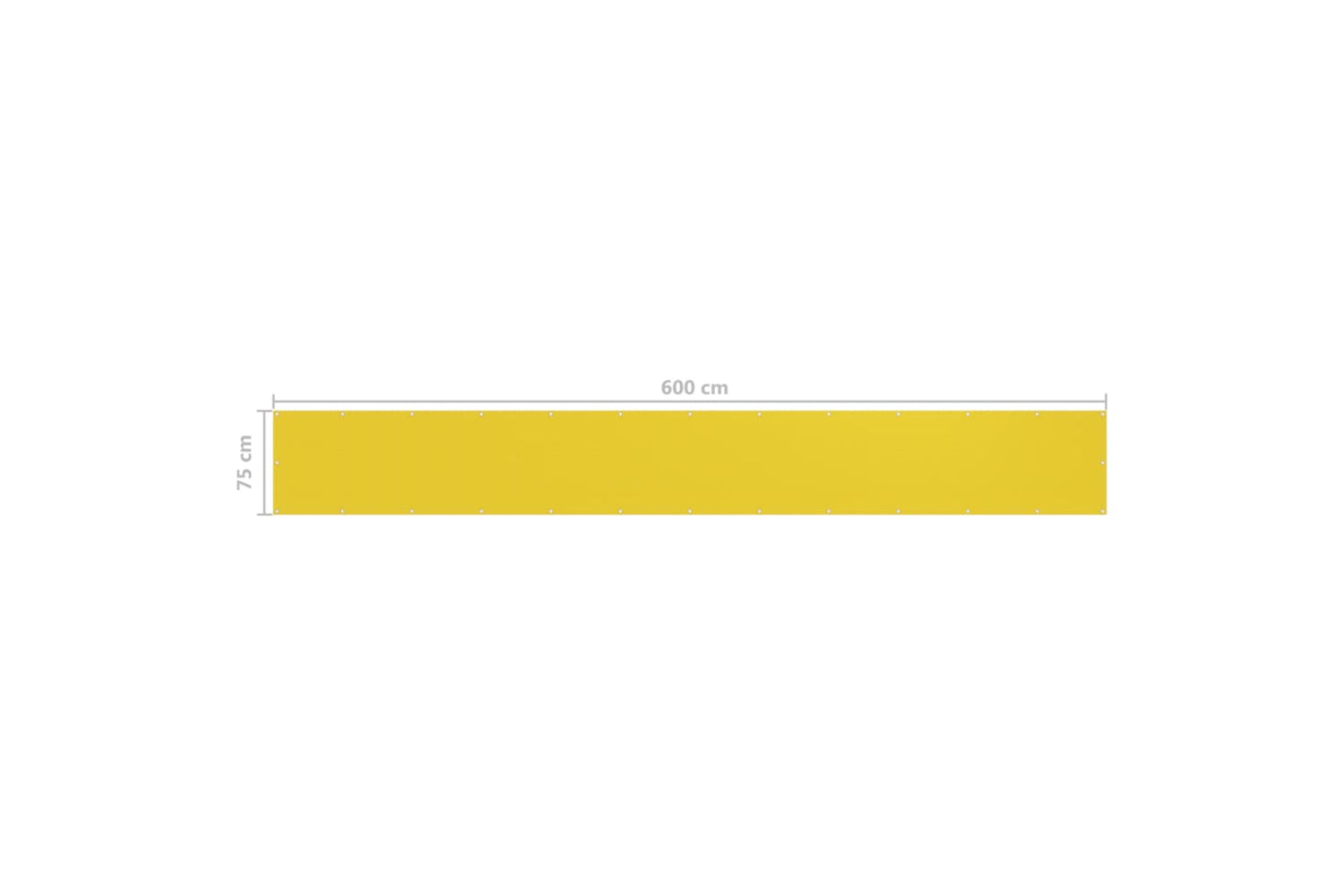 vidaXL 310995 Balcony Screen Yellow 75x600cm Hdpe-5