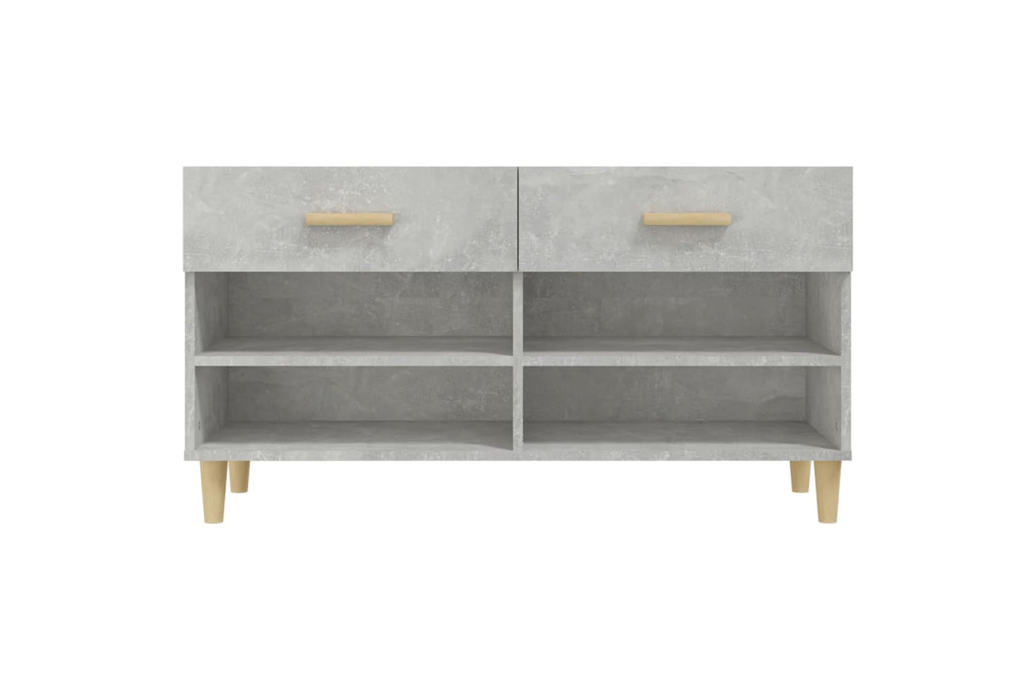 vidaXL 812820 Shoe Cabinet Concrete Grey 102x35x55cm Engineered Wood-5