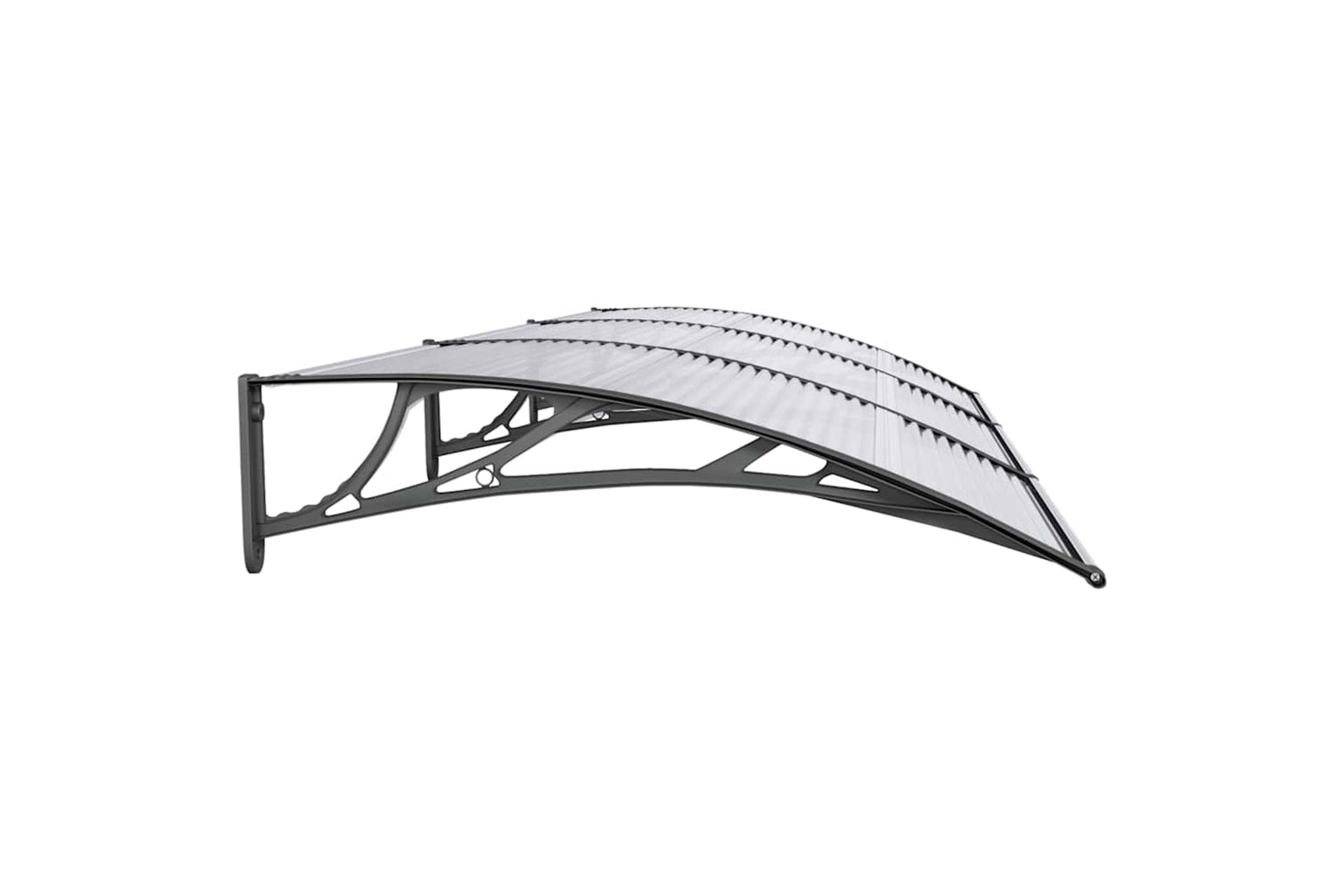 vidaXL Door Canopy Black 300x100cm Polycarbonate-4
