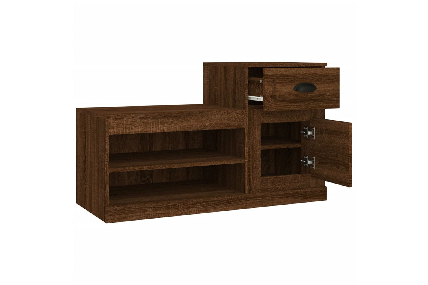 vidaXL 816423 Shoe Cabinet Brown Oak 100x42x60cm Engineered Wood-7