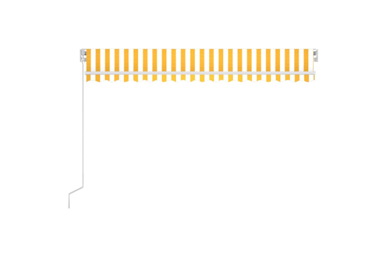 vidaXL 3068983 Manual Retractable Awning With Led 400x350cm Yellow And White-2