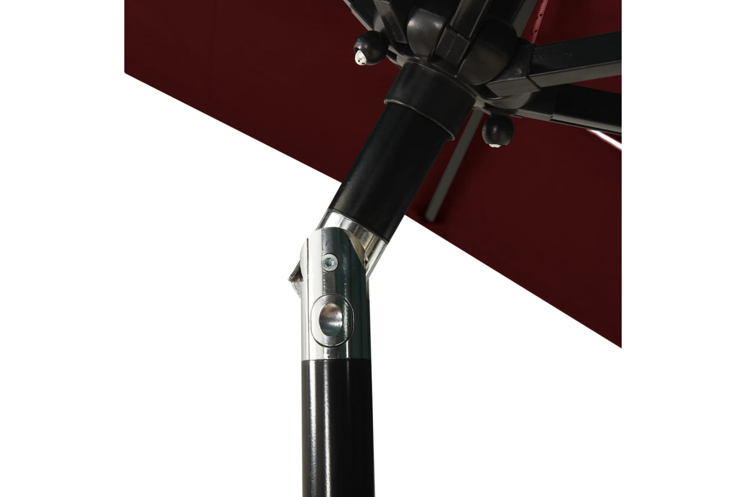 Vidaxl 313848 3-tier Parasol With Aluminium Pole Bordeaux Red 2x2 M-5