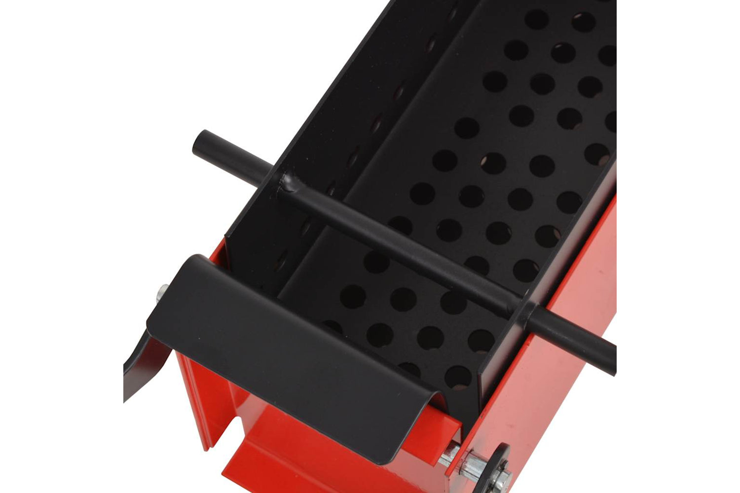 vidaXL 142921 Paper Log Briquette Maker Steel 34x14x14cm Black And Red-3