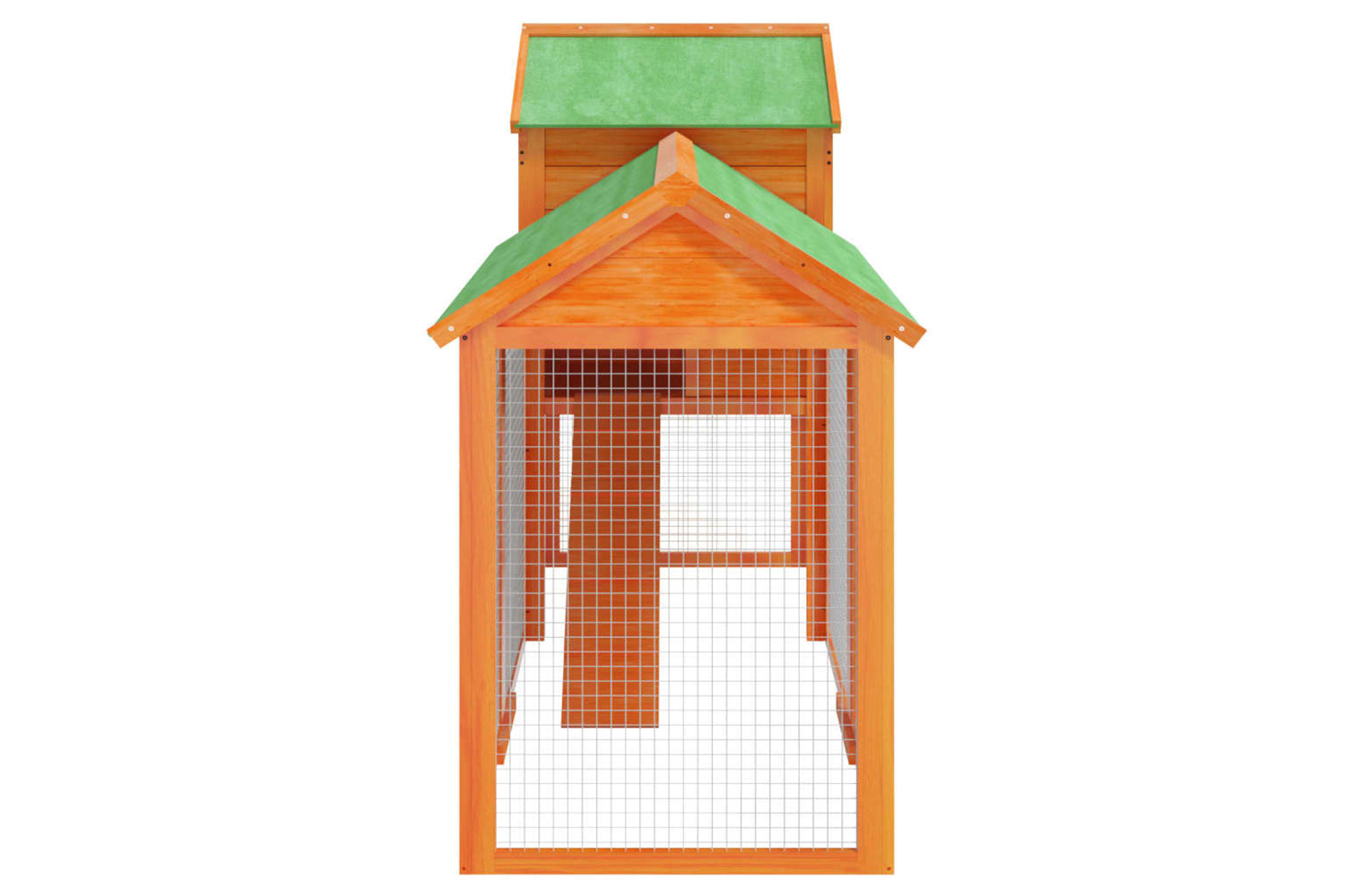 vidaXL 172232 Chicken Coop Brown 193x65x117cm Solid Wood Pine-4