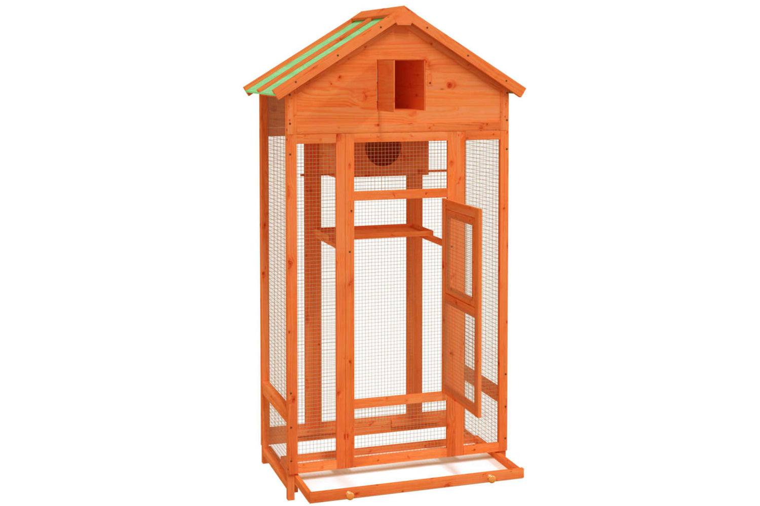 vidaXL 172252 Bird House Brown 91.5x53x170cm Solid Wood Pine-4