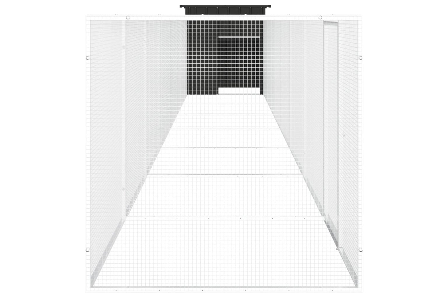 vidaXL 3106457 Chicken Cage Anthracite 800x91x100cm Galvanised Steel-4