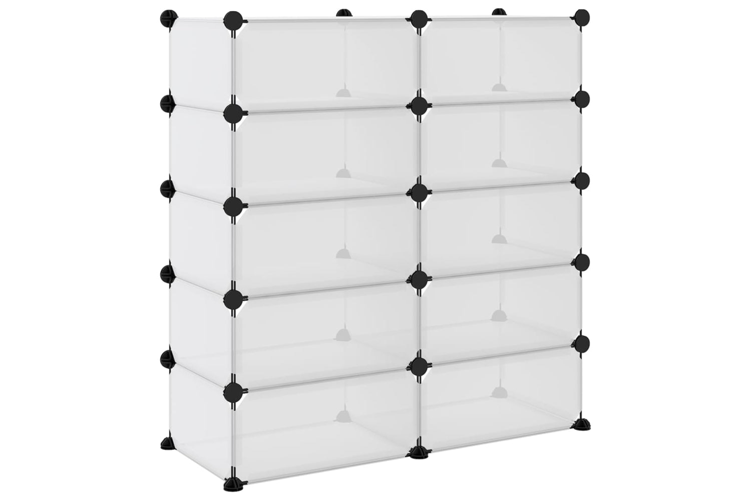 vidaXL 340567 Shoe Rack Transparent 84x32x88.5cm Pp-4