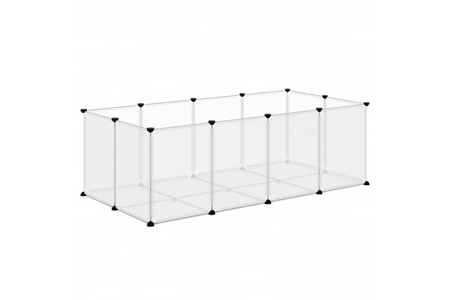 vidaXL 340572 Small Animal Cage Transparent 144x74x46.5cm Pp And Steel-4