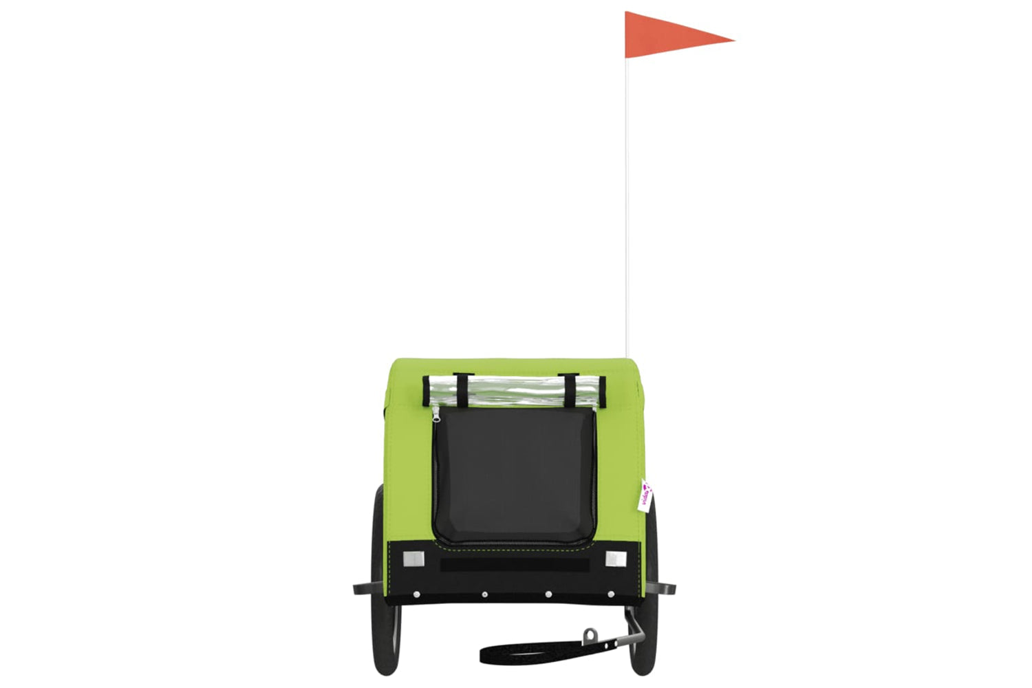 Vidaxl 94011 Pet Bike Trailer Green And Black Oxford Fabric And Iron-2