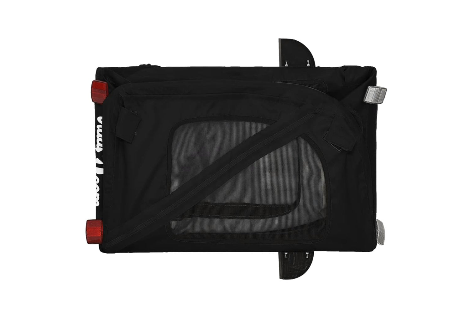 Vidaxl 93905 Pet Bike Trailer Black Oxford Fabric And Iron-8