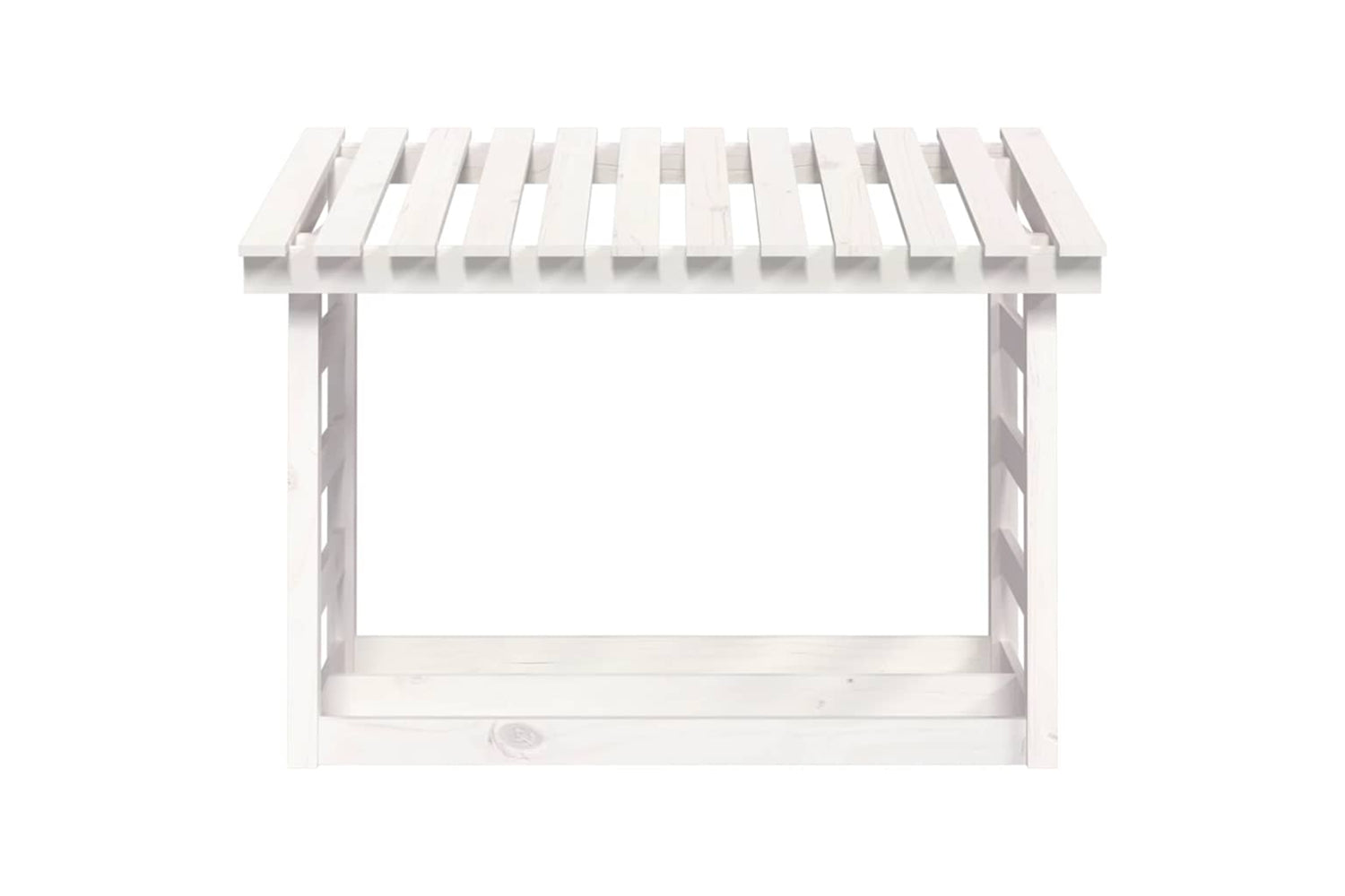 vidaXL 822443 Firewood Rack White 108x64.5x78cm Solid Wood Pine-4