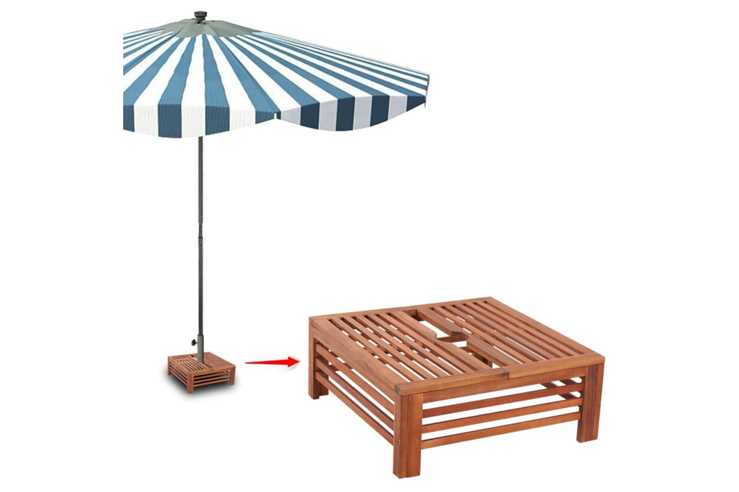 Vidaxl 41449 Wooden Parasol Stand Cover-4