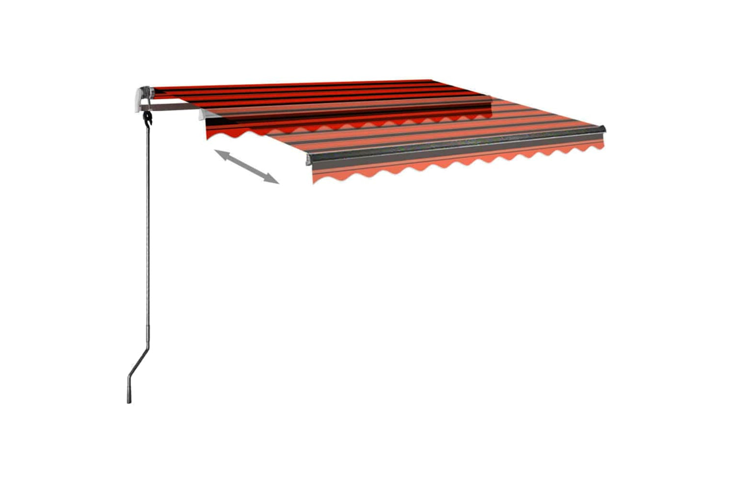 Vidaxl Manual Retractable Awning With Led 350x250 Cm Orange And Brown-4