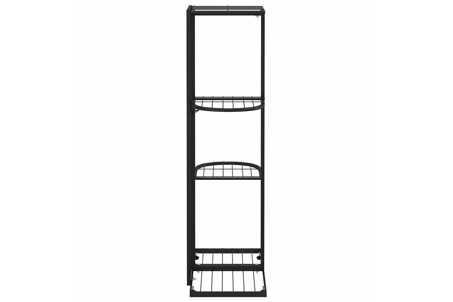 vidaXL 336108 4-floor Flower Stand 43x22x76cm Black Metal-5