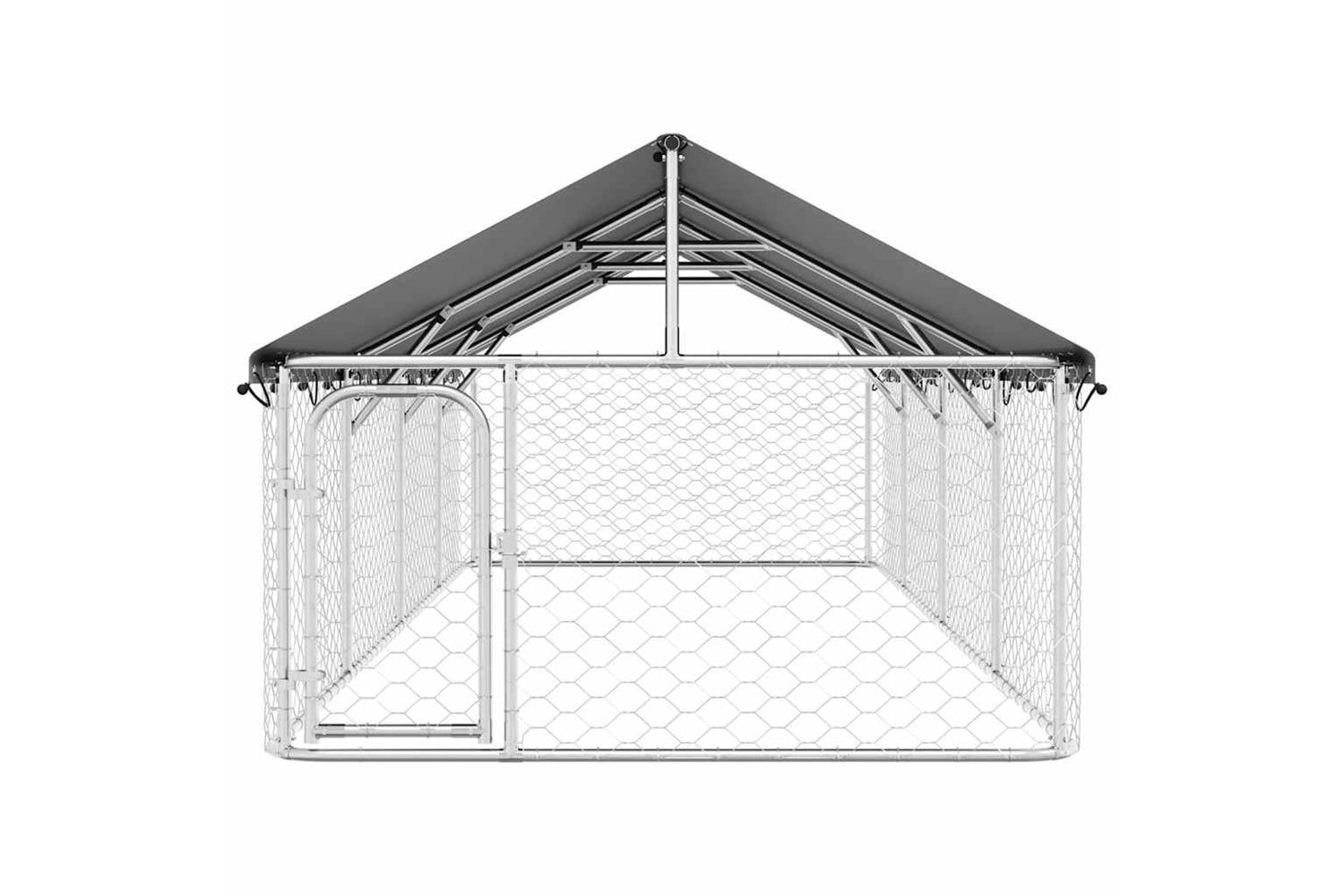 Vidaxl Outdoor Dog Kennel With Roof 600x200x150 Cm-5