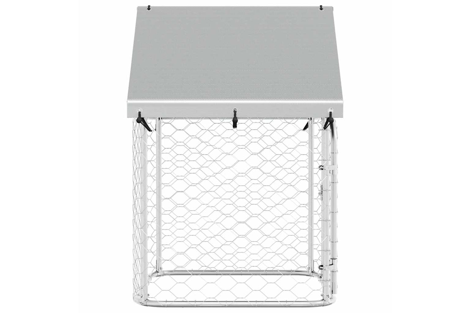Vidaxl Outdoor Dog Kennel With Roof 100x100x150 Cm-5