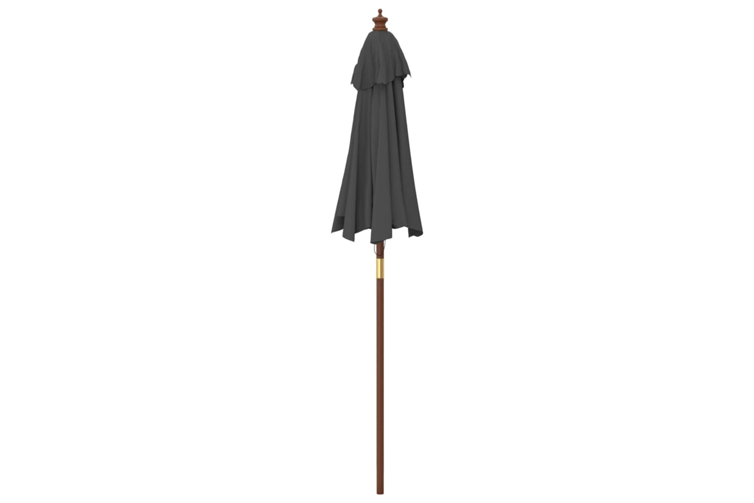 vidaXL 363161 Garden Parasol With Wooden Pole Anthracite 196x231cm-4