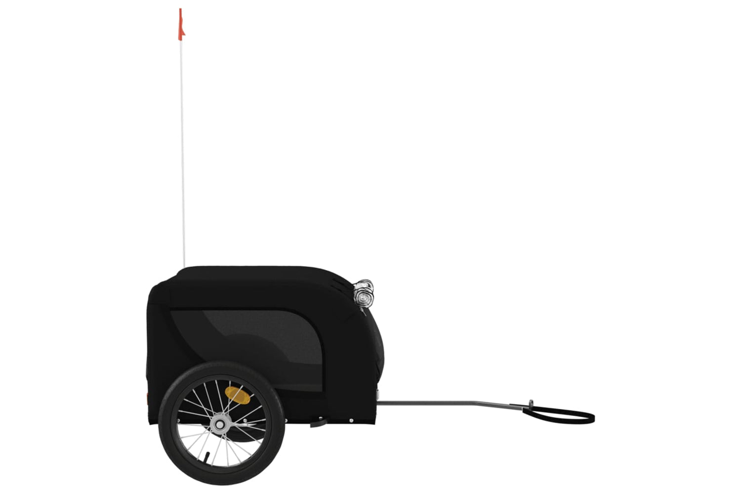 Vidaxl 94003 Pet Bike Trailer Black Oxford Fabric And Iron-4