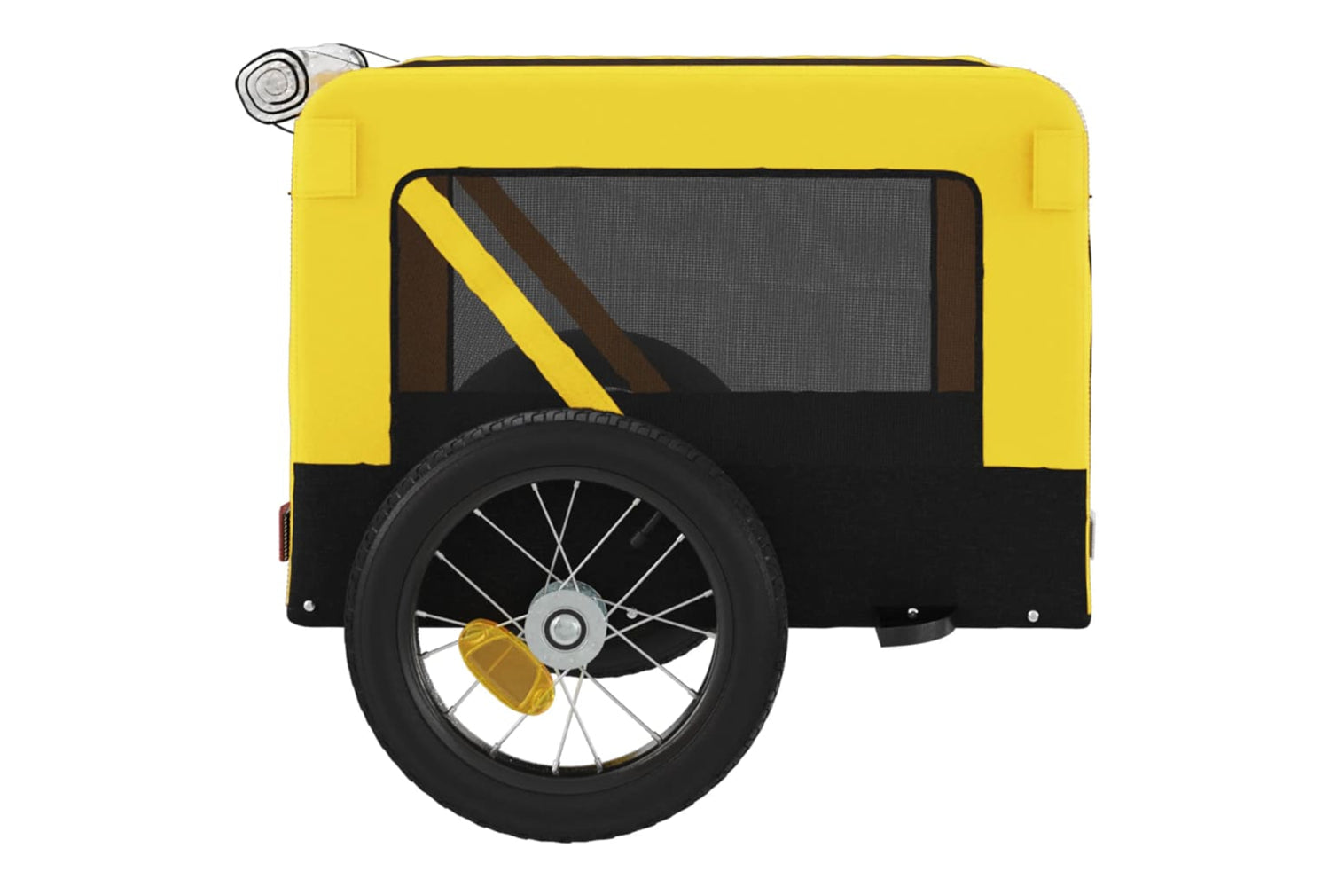 Vidaxl 93910 Pet Bike Trailer Yellow And Black Oxford Fabric&iron-7