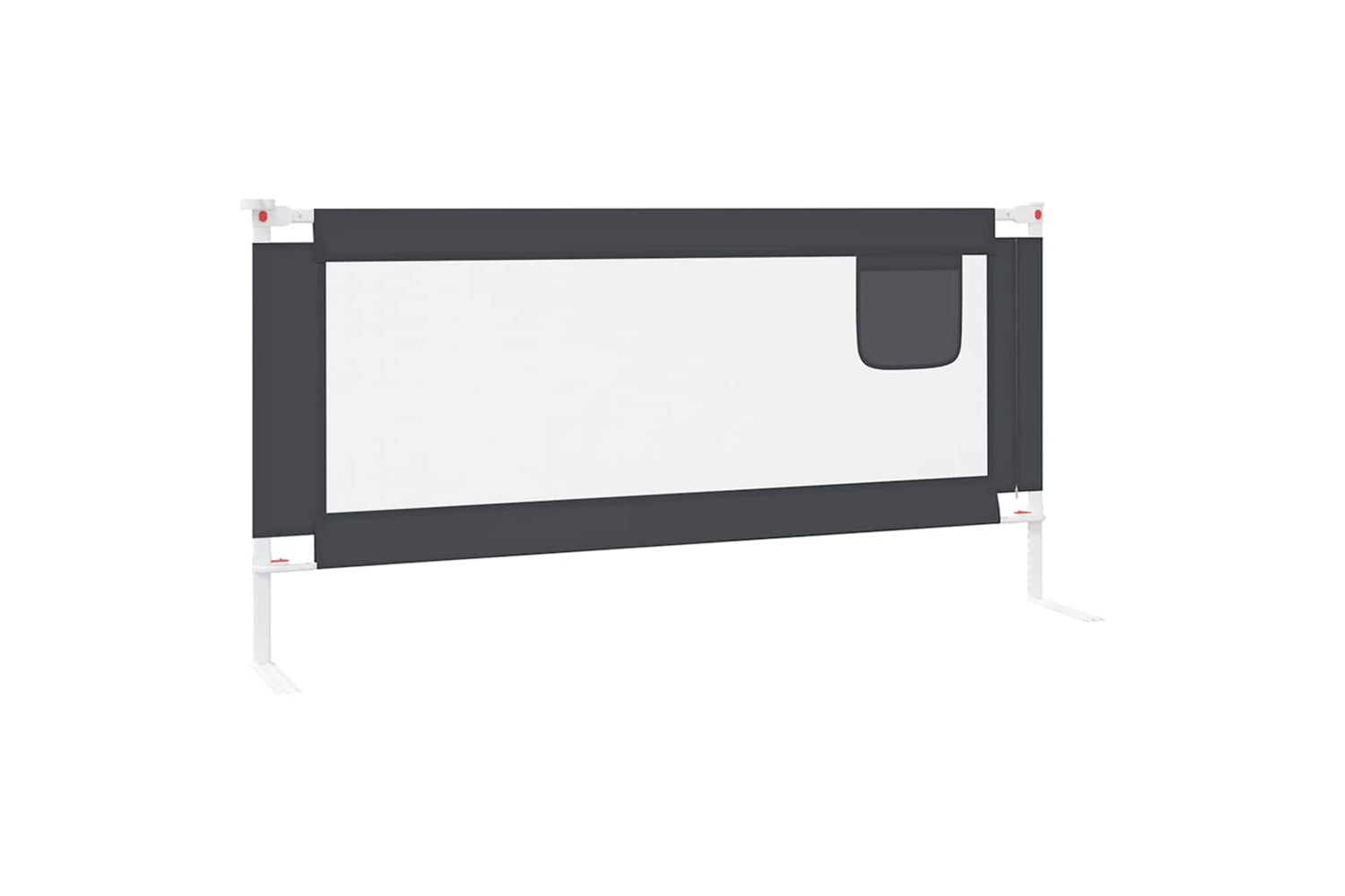 Vidaxl Toddler Safety Bed Rail Dark Grey 190x25 Cm Fabric-4