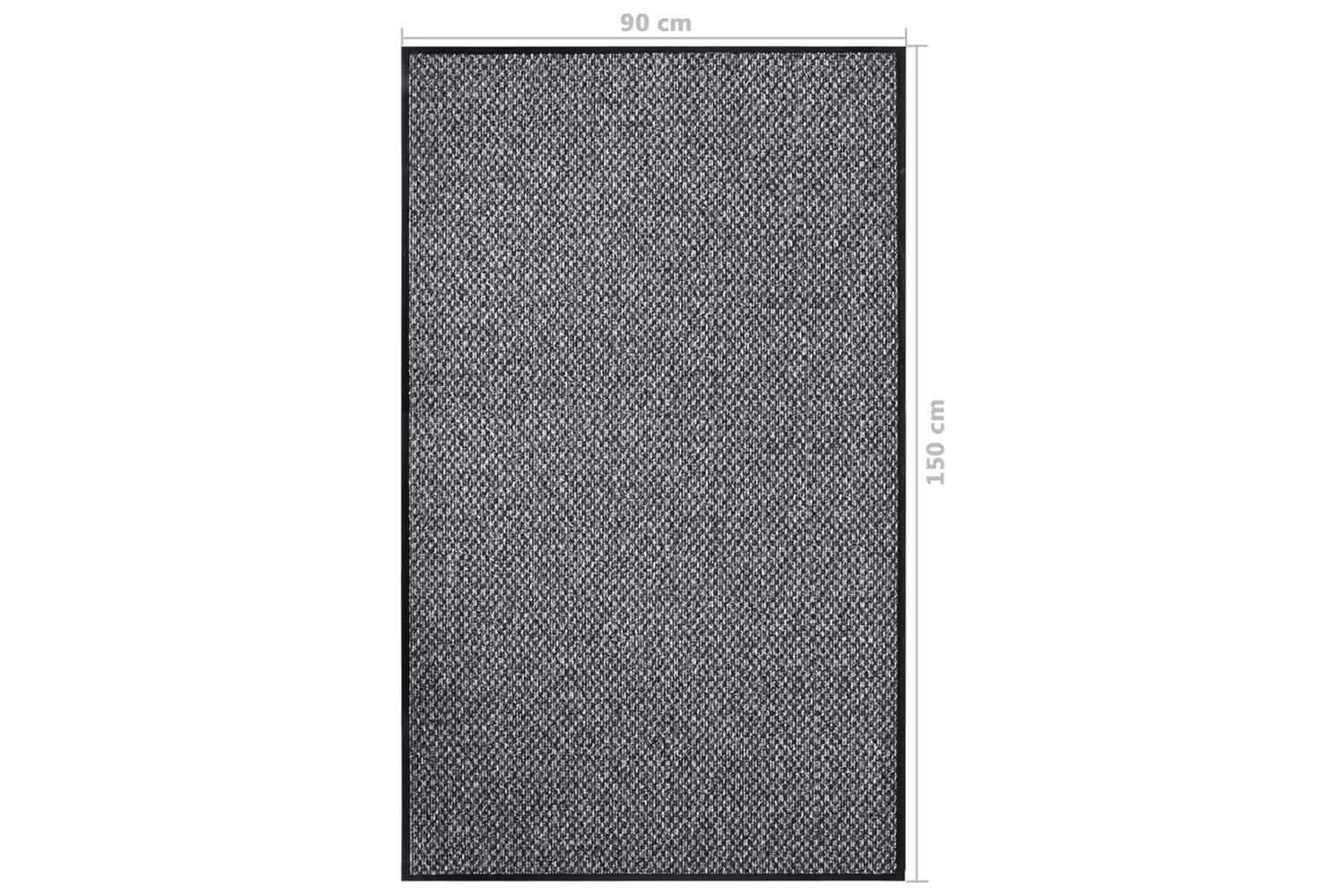 vidaXL 331575 Doormat Grey 90x150cm-6