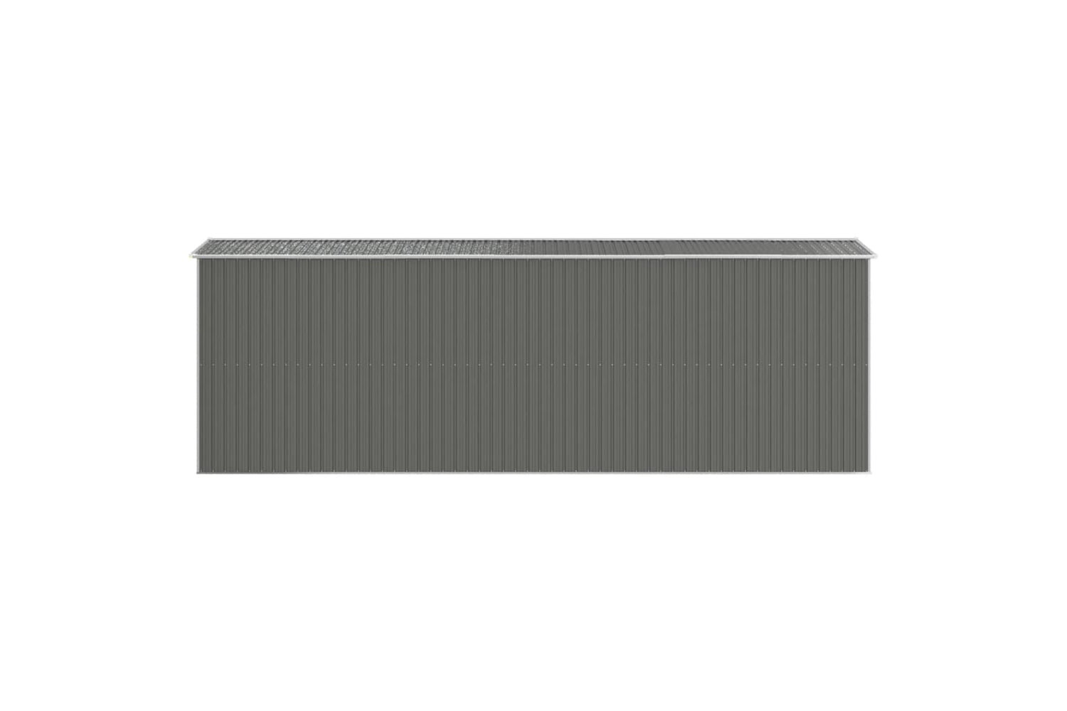 vidaXL 3147443 Garden Shed Light Grey 192x606x223cm Galvanised Steel-4