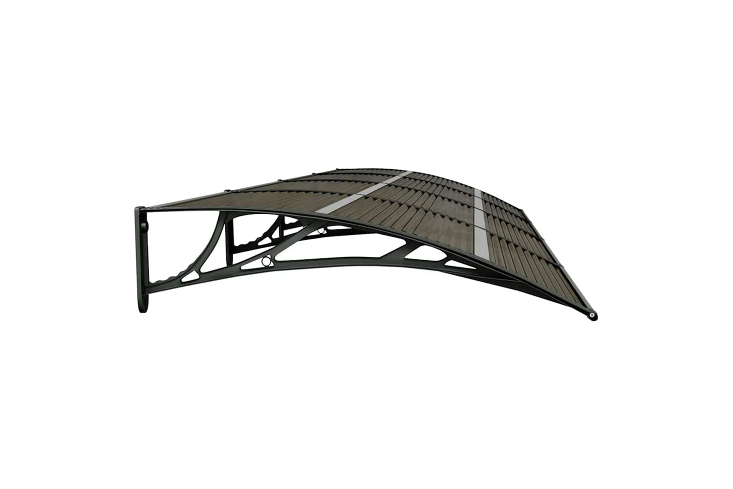 vidaXL Door Canopy Black 350x100cm Polycarbonate-4