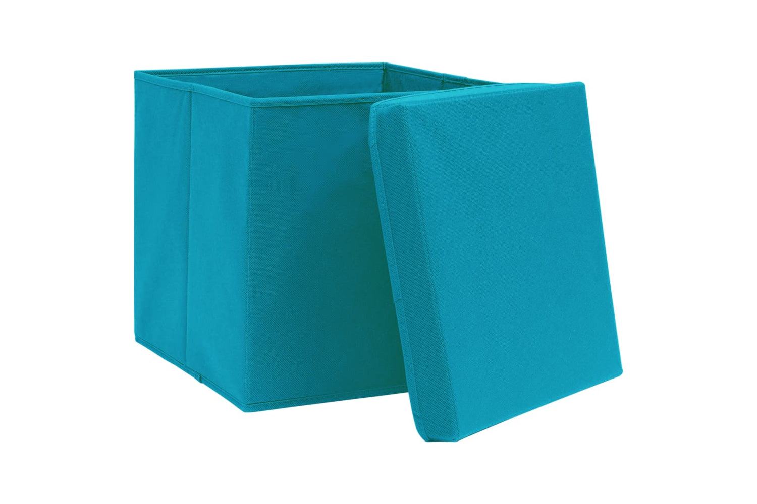 vidaXL 325232 Storage Boxes With Covers 4 Pcs 28x28x28cm Baby Blue-4