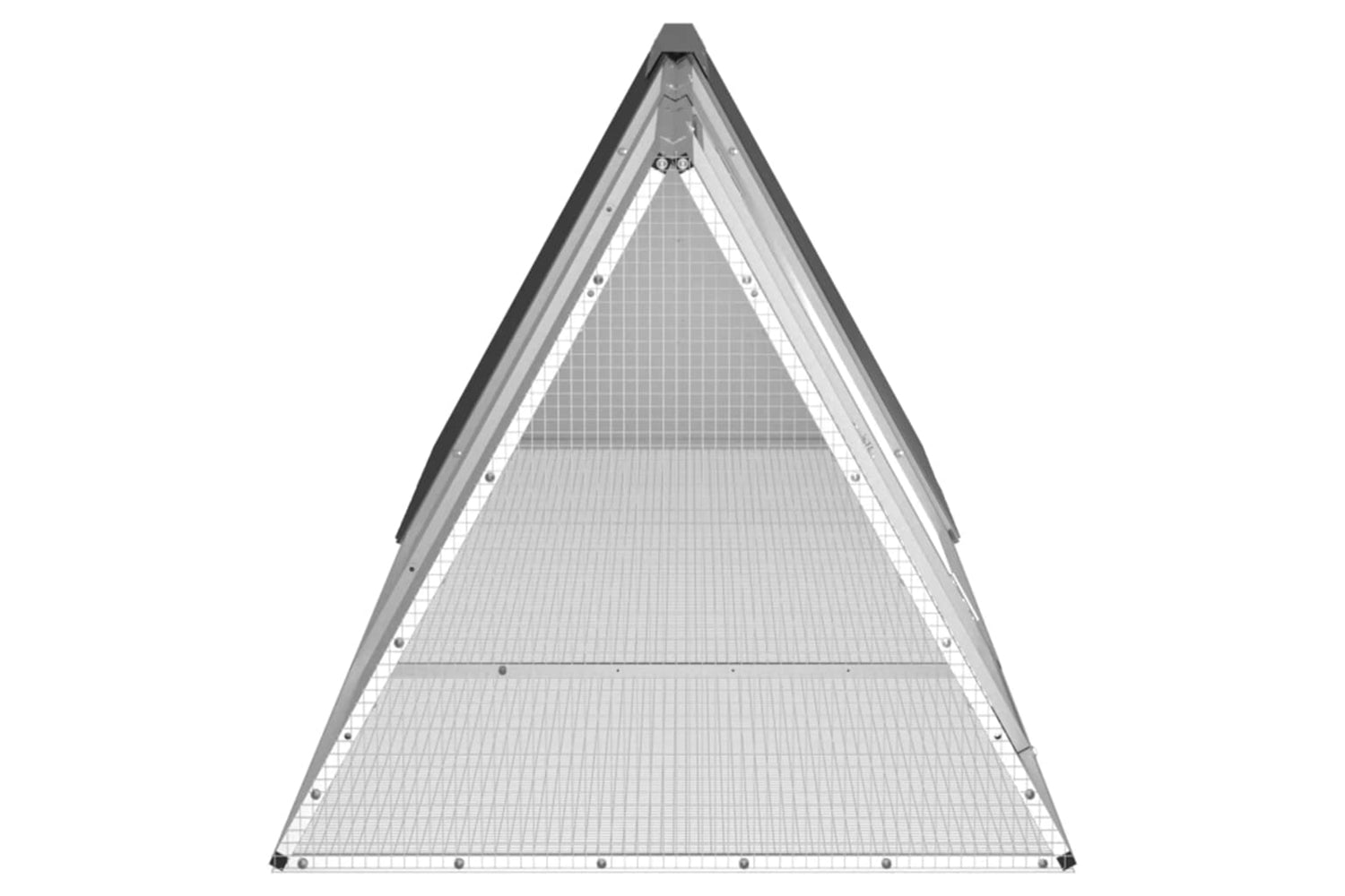 vidaXL 3106446 Rabbit Cage Anthracite 302.5x80.5x71cm Galvanised Steel-4