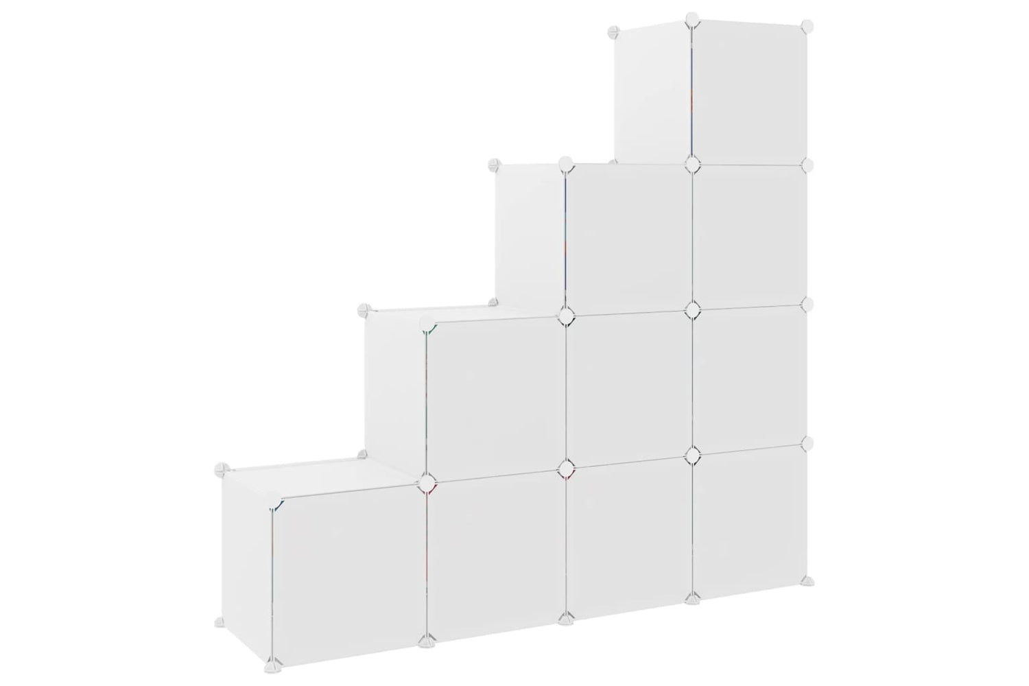 Vidaxl 340577 Cube Storage Cabinet For Kids With 10 Cubes White Pp-4