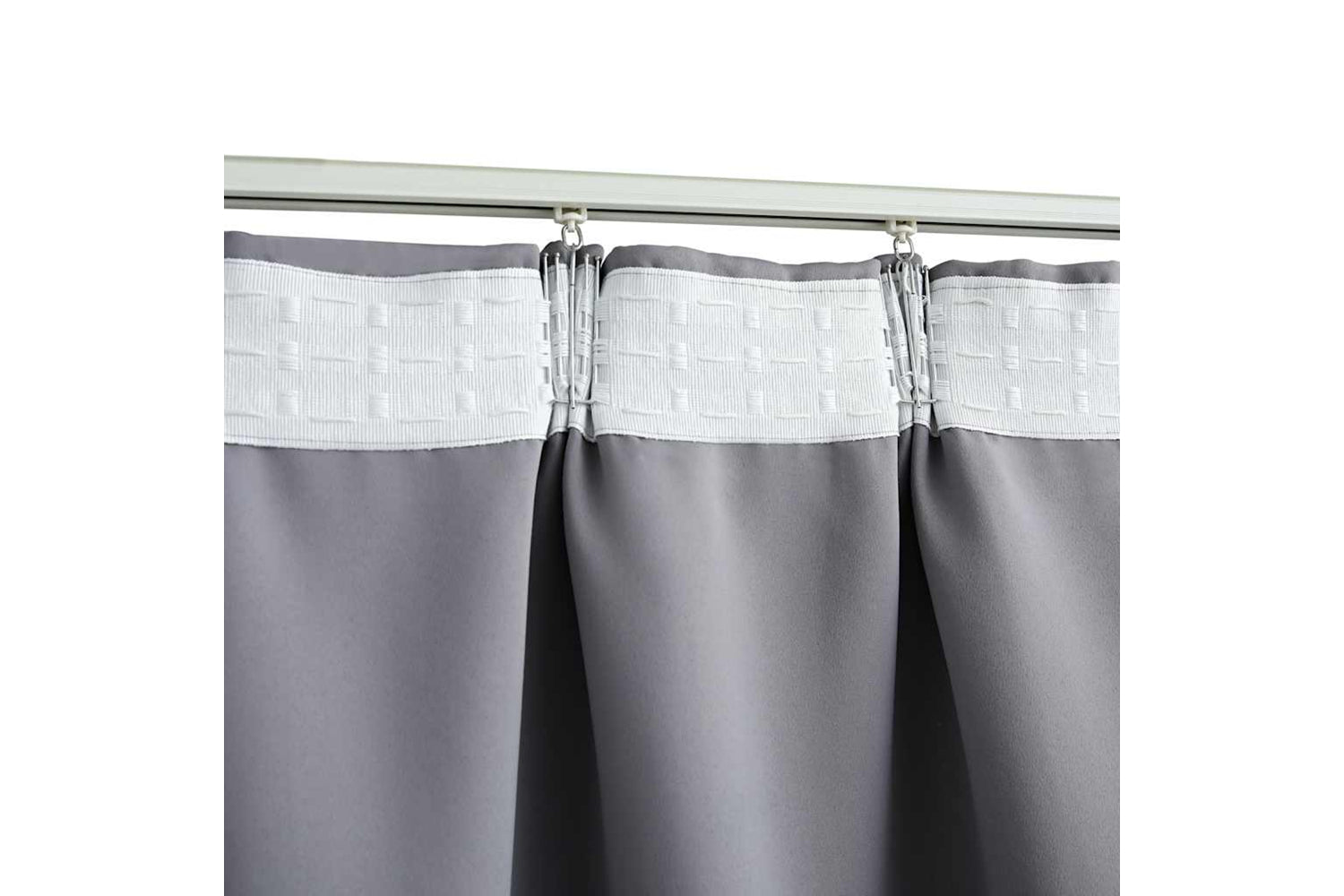 Vidaxl Blackout Curtains With Hooks 2 Pcs Grey 140x245 Cm-3