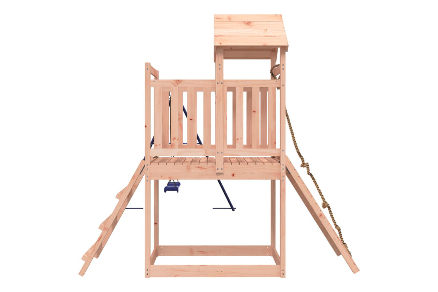 Vidaxl 3155871 Playhouse With Swing Climbing Wall Solid Wood Douglas-5