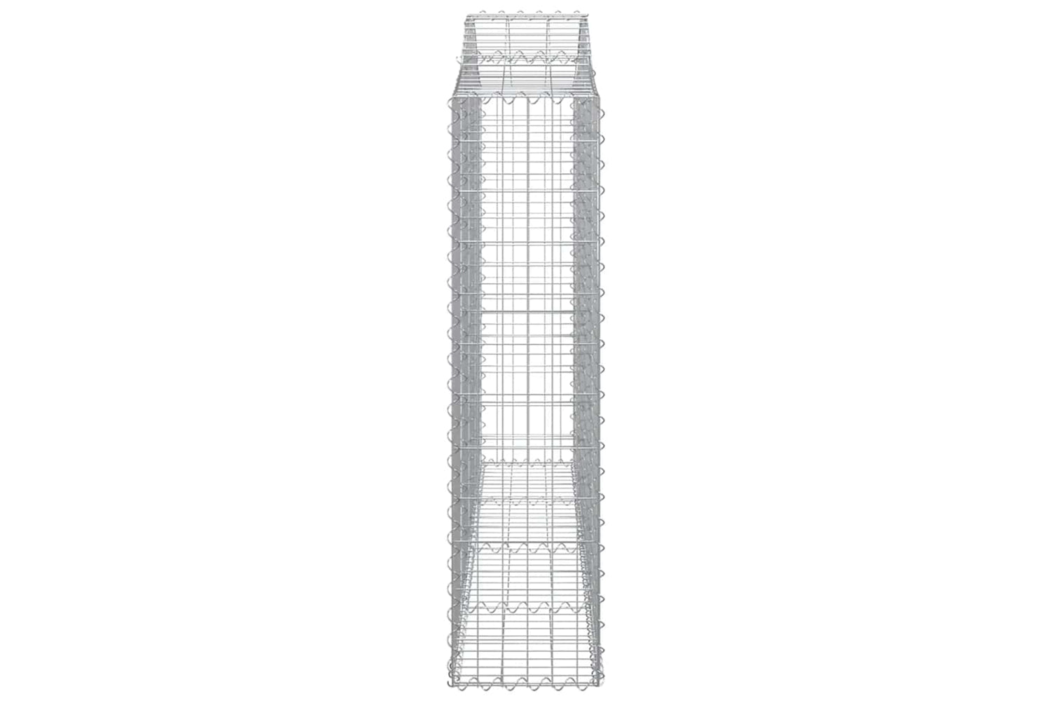 vidaXL 3145451 Arched Gabion Baskets 2 Pcs 200x30x120/140cm Galvanised Iron-4