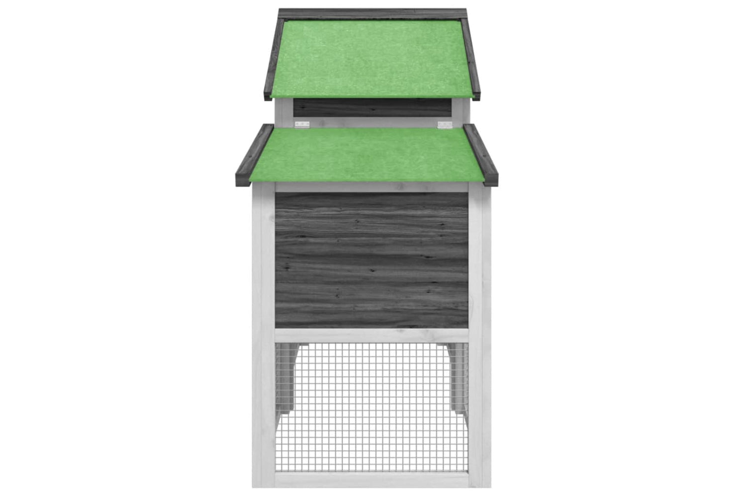 vidaXL 172229 Chicken Coop Grey 186.5x58.5x113cm Solid Wood Pine-5