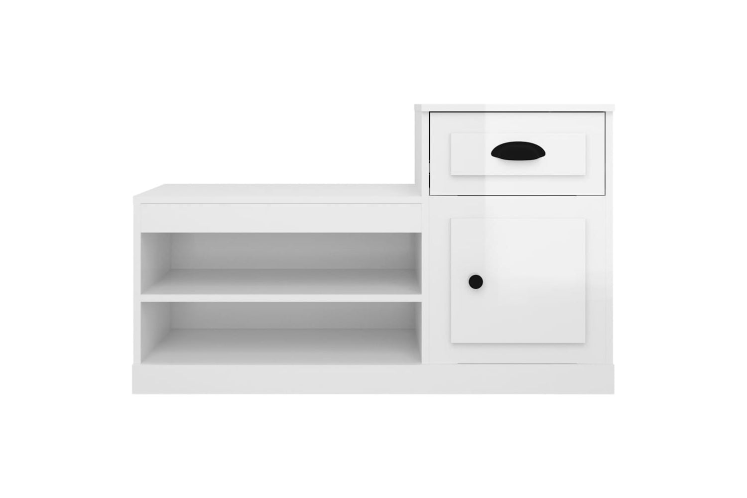 vidaXL 816418 Shoe Cabinet High Gloss White 100x42x60cm Engineered Wood-5
