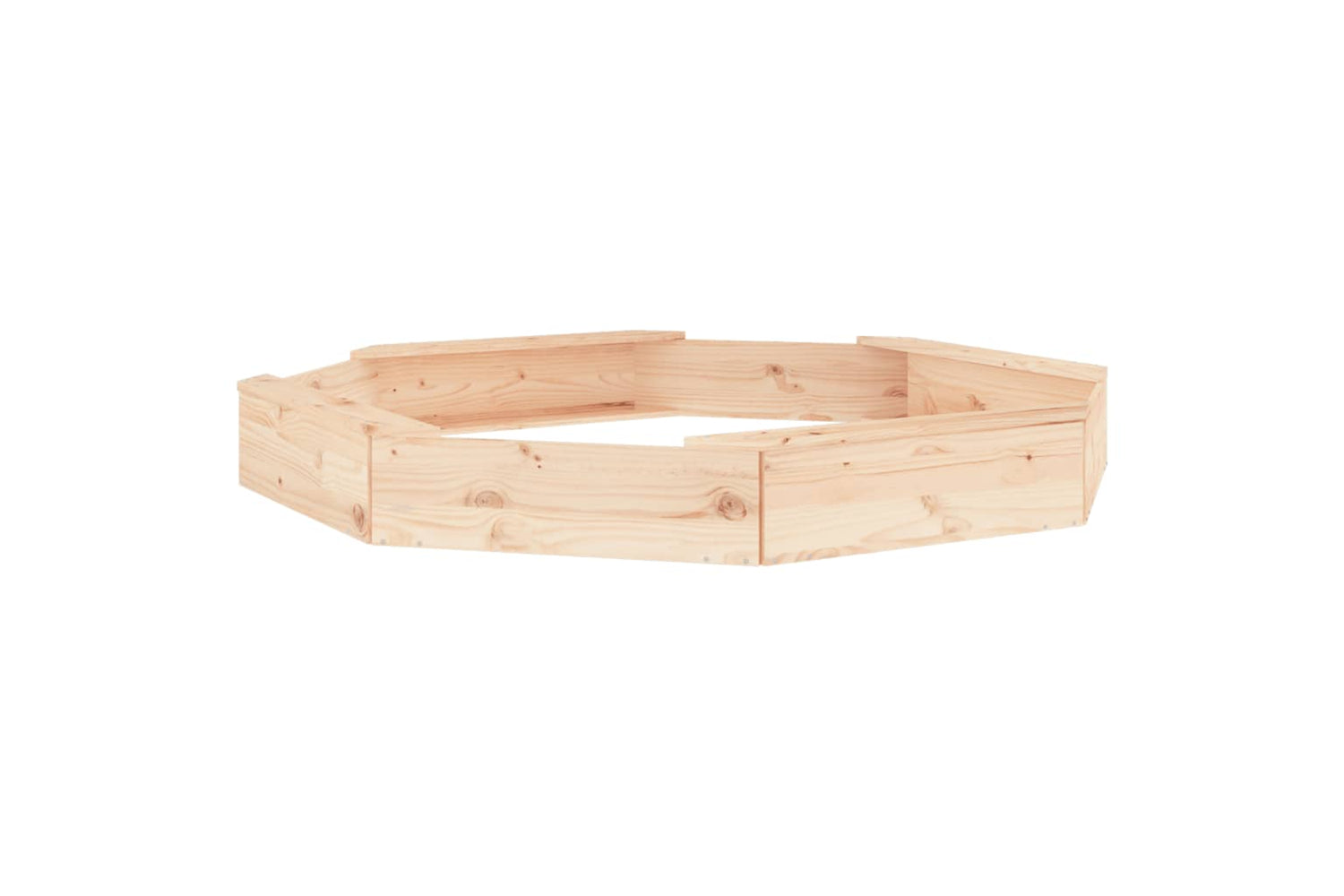 vidaXL 825016 Sandbox With Seats Octagon Solid Wood Pine-5