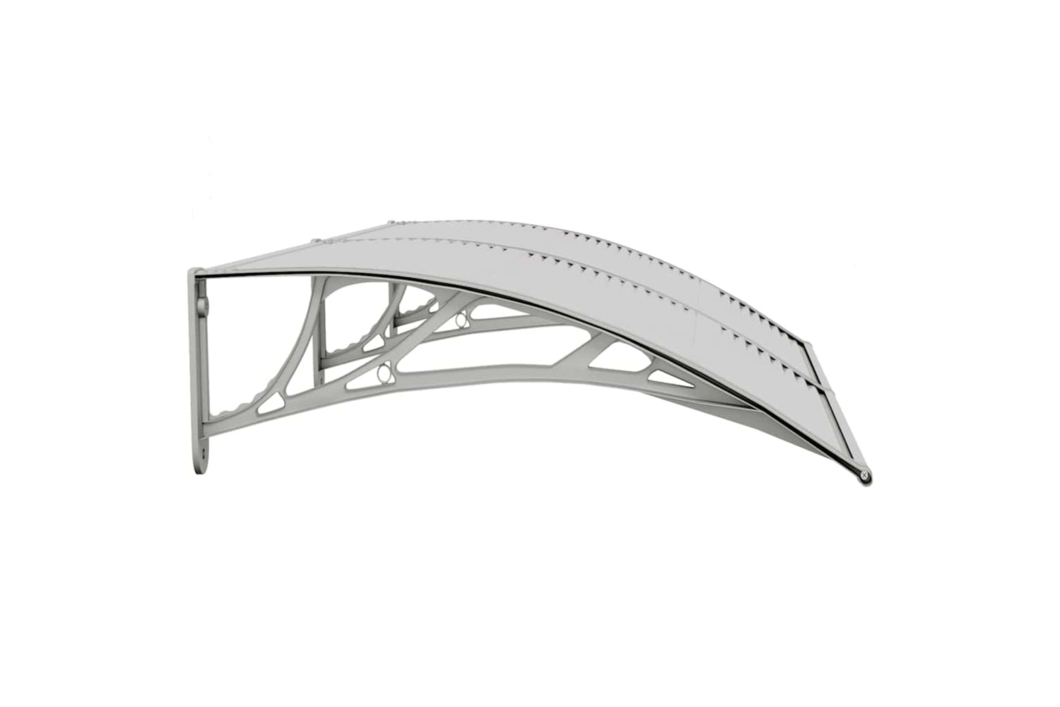 vidaXL Door Canopy Grey 150x75cm Polycarbonate-4