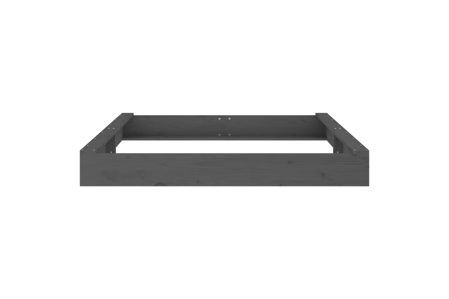 vidaXL 825039 Sandbox With Seats Grey Square Solid Wood Pine-4