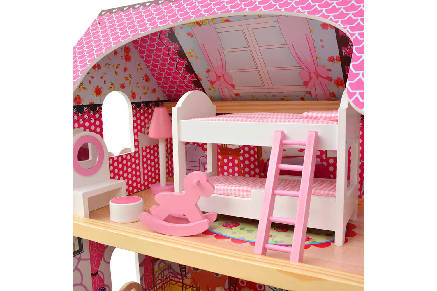Vidaxl 3-storey Dollhouse Wood 60x30x90 Cm-4