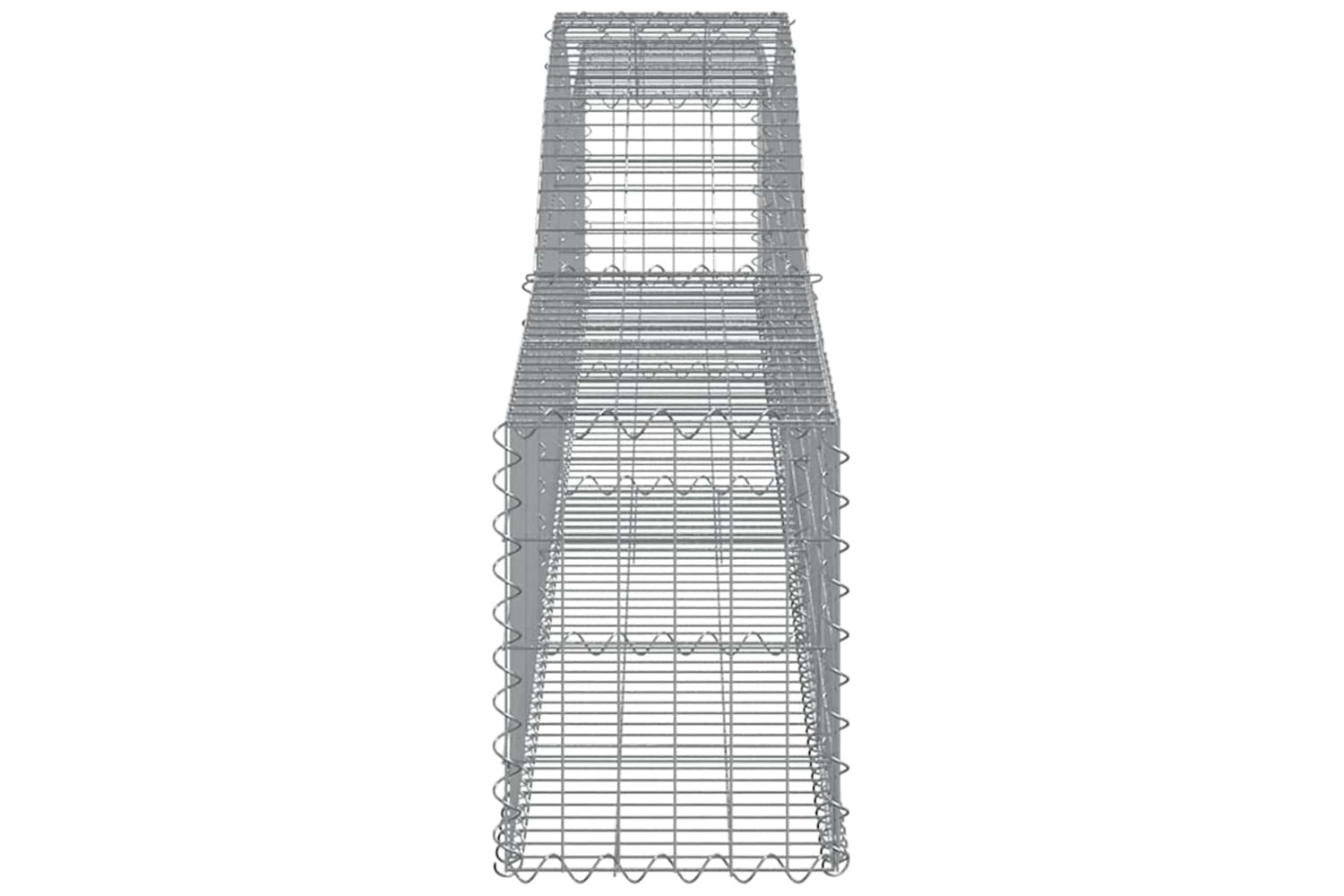 vidaXL 3146827 Arched Gabion Baskets 2 Pcs 400x30x40/60cm Galvanised Iron-4